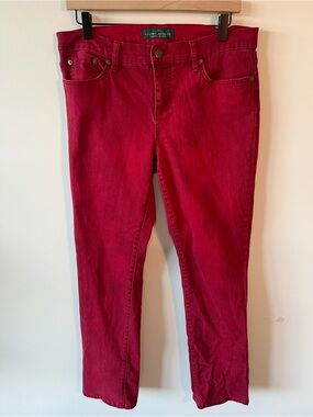 Lauren Ralph Lauren Straight-Leg Jeans in Red